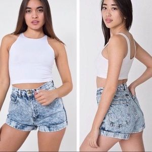 American apparel acid wash jean shorts